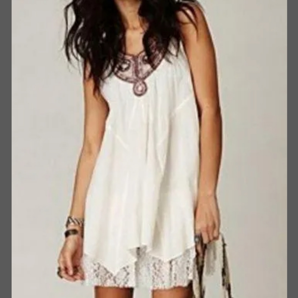NWT Free People Rainforest dress Cream Large